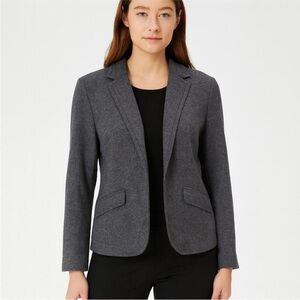 Pas de Calais Charcoal Wool Sweater Blazer